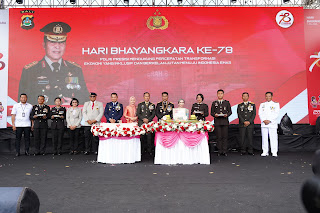 Pangdam IX/Udayana Hadiri Peringatan Hari Bhayangkara&nbsp;Ke-78