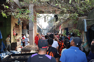 Kapolres AKBP Yogen Heroes Baruno Bersama Wali Kota Pematang Siantar Tinjau Gedung IV Pasar Horas yang&nbsp;Terbakar