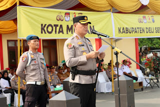 Mantap! Polres Pelabuhan Belawan Gelar Simulasi Sispamkota Operasi Mantap Praja&nbsp;2024